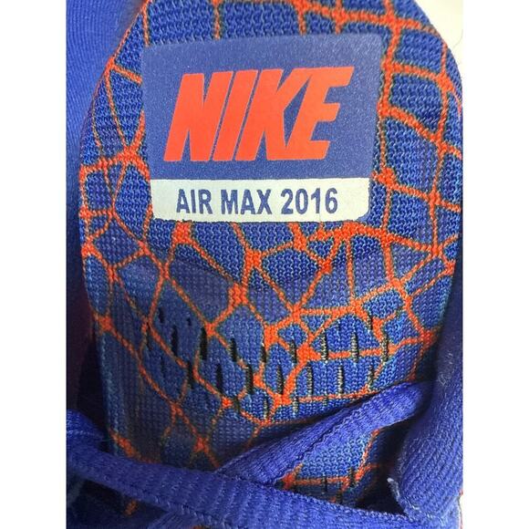 Nike Air Max 2016 Print Mens Running Shoe Size 12 Blue Orange - Picture 5 of 9